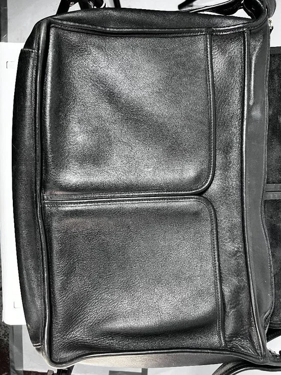 VTG 90's COACH LEGACY 5206 Black Leather Foldover Flap Messenger Briefcase - Picture 5 of 12